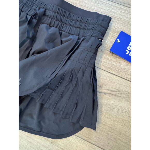 Joylab Women's High-Rise Pleated Side Shorts Built in Brief XS Extra Small Athle - Picture 3 of 3